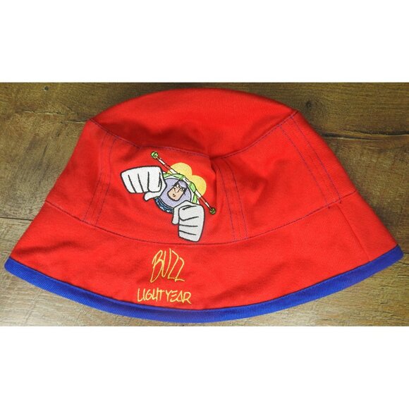 Vintage Disney Toy Story 2 Buzz Lightyear Embroidered Bucket Hat Youth Child - Picture 3 of 5